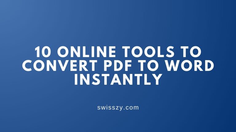 10 Online Tools to Convert PDF to Word Instantly